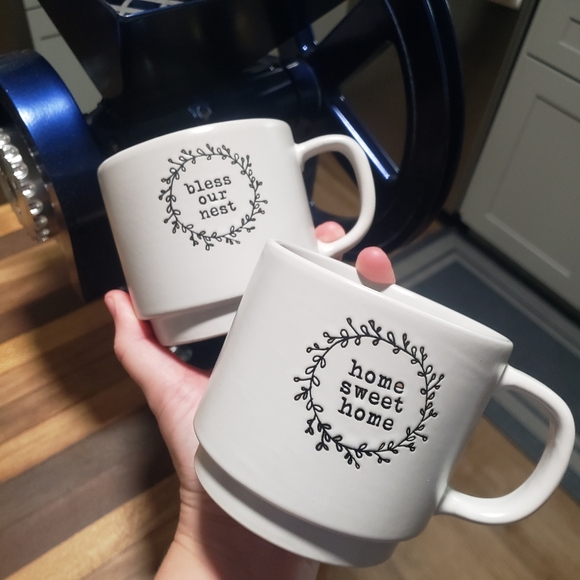Belle Maison Home Sweet Home Bless Our Nest Farmhouse Coordinating Coffee Mugs - Picture 3 of 5